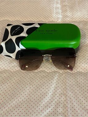 NIB Kate Spade Ariella/G/S Rimless Geometric Sunglasses w/Case